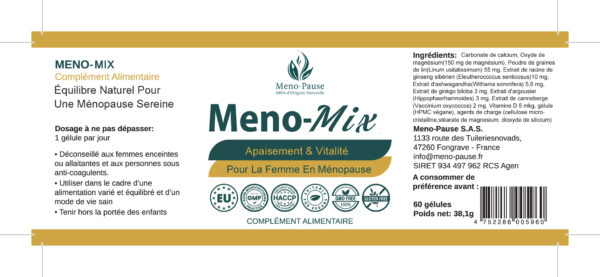 Meno-Mix all-in-one formula to support your body during menopause