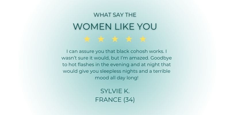 Catherine partage son expérience avec l'actée à grappes noires pour réduire les bouffées de chaleur Témoignage de Catherine sur l'efficacité de l'actée à grappes noires pour la ménopause